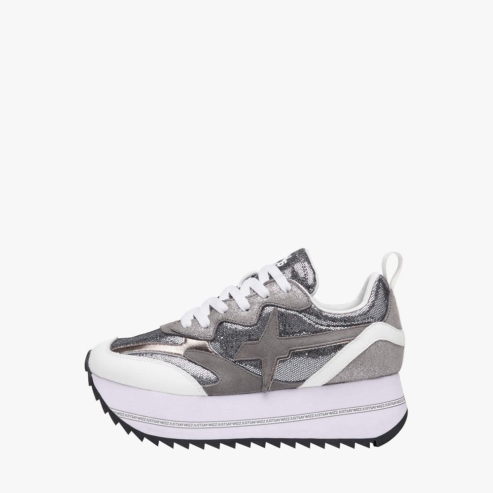 Basket W6YZ Charcoal Grey/White Femme | SLO-75283567